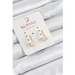 Xuping Zirkon Taşlı I Model Gold Renk Kadın Küpe - TJ-BKP10842