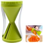 xut Spiral kesici el sebze dilimleyicisi sebze spagetti sebze kesme bıçağı - Sebze makarnası, havuç, salatalık, patates, kabak, kuşkonmaz soyacağı, yeşil, 1 adet