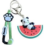 xutao Tatlı Panda Karpuz Anahtarlık Karikatür Hayvan Meyve Anahtarlık Panda Kolye Sırt Çantası Charm Anahtarlık Hediyeler, Çok renkli, F