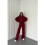 XXL BUTİK Kadın Kışlık Alt Üst Eşofman Takımı Nb0022 - Bordo
