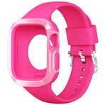 XYF Spor Apple Watch Bantları için Uyumlu 41 mm 40 mm 38 mm Kılıf Tamponu ile, Kadın Erkek Yumuşak Silikon Cilt Dostu Kayışlar iWatch Serisi 9 8 7 6/SE 5 4 3 2 1 için Koruyucu Kapak (38/40/41 mm,