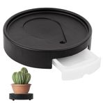xyuayamz Tekerlekli Altlık, Yuvarlak Ø 20 cm, Tekerlekli Saksı Rafı Yük Kapasitesi 50 kg, Su Kutulu Yuvarlak Altlık, 4 Tekerlekli Taban, İç ve Dış Mekan Kullanımı