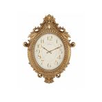 xzemzer Galaxy Avangart Oval Duvar Saati 54x73 cm Gold Klasik Salon Saati