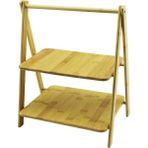 Y: 6-20-39CM - 22X28CM Raf =18X28 Bambu Organizer Katlı Ahşap - 2 Portatif Ayaklı Yeni