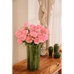 y.ç yapay çiçek marketim Pembe Yapay Ranunculus Şakayık Çiçeği 3 Dallı Lüx İpeksi Dokulu Dekoratif Vazo Çiçeği 50 cm