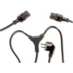 Y Güç Kaynağı Kablosu, Schuko Erkek - 2x C13 Dişi, 1.7 metre (Mains splitter cable, Schuko Plug - 2x