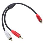 Y STRINTERTER KABLO, DVD oynatıcı, TV HDTV, VCR Ve CD çalar Için 1 Erkek Ila 2 Erkek Ses Kablosu Stereo Sesli Sound Sound Splitter Ses Kablosu, 30cm / 11.8in