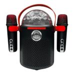 Y13 Mikrofonlu Rgb Ledli Taşınabilir Bluetooth Hoparlör Çift Mikrofonlu Süper Bass - Siyah