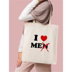 Y2k I Love Me Pinterest Retro Bez Çanta Tote Bag, Shopper Bag, Kirap Çantası - 10D-Krem