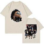 Y2K Stil Harajuku Kısa Kollu, Rod Wave Hem Erkekler Hem de Kadınlar İçin Uygun, Kampüs Giyimine Uygun (2 2XL)