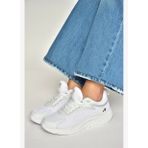 Y702500804 Beyaz Kumaş Kalın Tabanlı Spor Ayakkabı Sneakers