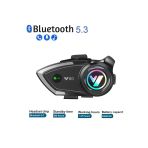 Y80 Motosiklet Kask Kulaklık Intercom Işıklı Motorsiklet Interkom Mirem0015k-Y800