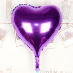 Yabidur Mor 80 Cm Folyo Uçan Kalp Balon