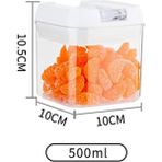 Yaci Shop 0,5l Stili 1 Katmanlı Cam Şişe Mutfak Şeffaf Saklama Kutusu Mühürlü Kavanoz Taneleri Fasulye Depolama Organizatör Gıda Kapları Buzdolabı Saklama Kutusu (Yurt Dışından) - gıda saklama şişeleri - Renkli