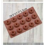 Yaci Shop 15- Kurabiye Stili Silika Jel 15 Gum Whirlpool Hoff Model Donut Kurabiye Kek Bisküvi (Yurt Dışından) - Kurabiye Kalıbı - Beyaz