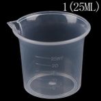Yaci Shop 25ML 2 Adet Stil ml Plastik Dereceli Ölçme Kabı Sıvı Konteyner Epoksi Relicone Yapma Aleti Şeffaf Karıştırma Kabı (Yurt Dışından)