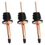 Yaci Shop 3 Adet Gül Altın Bir Stil Upors Şarap Dökücü Paslanmaz Çelik Alkol Likör Muslukları Şişe Dispenseri Şarap Şişesi Tıpası Kapaklı Şarap Aksesuarları (Yurt Dışından)