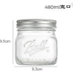 Yaci Shop 480ML Tarzı Hava Geçirmez Kapaklı Mason Kavanoz Konserve Için Cam Şeker Kabı Yemek Korumak Reçel Jöle Mutfak Saklama Kapları (Yurt Dışından) - gıda saklama şişeleri - Renkli