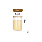 Yaci Shop 5.5X10CM F2 Stili 1 Parça Baharatlar Için Mason Şeker Kavanozu Cam Bambu Kapaklı Konteyner Cam Kavanoz Kapaklı Çerez Kavanozu Mutfak Kavanozları ve Kapakları (Yurt Dışından) - gıda saklama şişeleri - Renkli