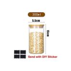 Yaci Shop 5.5X15CM Tarzı 2 Parça Baharatlar Için Mason Şeker Kavanozu Cam Şişeler Bambu Kapaklı Konteyner Cam Kavanoz Kapaklı Kurabiye Kavanozu Mutfak Kavanozları ve Kapakları (Yurt Dışından) - gıda saklama şişeleri - Renkli