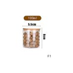 Yaci Shop 5.5X6CM F1 Stili 2 Parça Baharatlar Için Mason Şeker Kavanozu Cam Bambu Kapaklı Konteyner Cam Kavanoz Kapaklı Çerez Kavanozu Mutfak Kavanozları ve Kapakları (Yurt Dışından) - gıda saklama şişeleri - Renkli