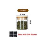 Yaci Shop 5.5X6CM Tarzı 1 Parça Baharatlar Için Mason Şeker Kavanozu Cam Şişeler Bambu Kapaklı Konteyner Cam Kavanoz Kapaklı Kurabiye Kavanozu Mutfak Kavanozları ve Kapakları (Yurt Dışından) - gıda saklama şişeleri - Renkli