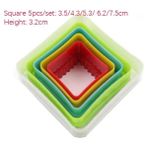 Yaci Shop 5 Adet Kare Kesici Stili Cadılar Bayramı Kurabiye Kesiciler Kalıp Kabak Baykuş Yarasa Kek Kurabiye Basın Damgası Embosser Akrilik Fondan Sugarcraft Kek Dekorasyon Aracı (Yurt Dışından) - Kurabiye kalıbı - Renkli