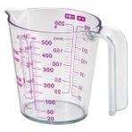 Yaci Shop 500ML Stili Sürahi Dökün Emzik Sıvı Ölçüm Kabı Için ml Dereceli Şeffaf Plastik Ölçme Kabı Mutfak Gereçleri (Yurt Dışından)