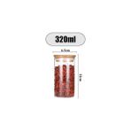 Yaci Shop 6.5X12CM 320ML Stili Bambu Kapaklar Şeffaf Cam Kavanozlar Mühürlü Kavanozlar Tahıl Deposu Şişe Kavanozu Mutfak Saklama Kutuları Mutfak Depolama Organizasyonu (Yurt Dışından) - gıda saklama şişeleri - Renkli