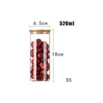 Yaci Shop 6.5X18CM S5 Stili 1 Parça Baharatlar Için Mason Şeker Kavanozu Cam Bambu Kapaklı Konteyner Cam Kavanoz Kapaklı Çerez Kavanozu Mutfak Kavanozları ve Kapakları (Yurt Dışından) - gıda saklama şişeleri - Renkli