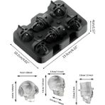 Yaci Shop 6 Hücre 3 Şekil Stili Yeni 3D Kafatası Ice Cube Maker Kalıp Silikon Buz Için Formlar Dıy Buz Küpleri Viski Kokteylleri Için Tepsi Kalıbı Dondurucu Bar Aksesuarları (Yurt Dışından)