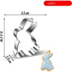 Yaci Shop A-1 Stili Paskalya Yumurtası Tavşan Kalıp Çikolata Kalıp Dıy Kurabiye Pişirme Tepsisi Pasta Fondan Kek Dekorasyon Araçları Kalıp Fondan Damga Çerez (Yurt Dışından) - Kurabiye Kalıbı - Beyaz