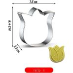 Yaci Shop A-19 Stili Meyve Çerez Kesici Kalıp Paslanmaz Çelik Muz Çilek Elma Bisküvi Kalıbı Fondan Kek Pirinç Topu Kalıp Pişirme Mutfak Gereçleri (Yurt Dışından) - Kurabiye Kalıbı - Beyaz
