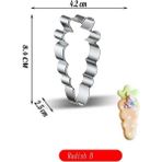 Yaci Shop A-6 Stili Meyve Çerez Kesici Kalıp Paslanmaz Çelik Muz Çilek Elma Bisküvi Kalıbı Fondan Kek Pirinç Topu Kalıp Pişirme Mutfak Gereçleri (Yurt Dışından) - Kurabiye Kalıbı - Beyaz