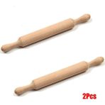 Yaci Shop B-2pcs Tarzı Yazın 20X2.8CM Mini Rolling M Ahşap Saplı Çocuklar Için Mutfakta Hamur Açma Makinesi, Play-Doh, Crafting ve Yaratıcı Oyun (Yurt Dışından)