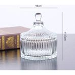 Yaci Shop Bir Stil Avrupa Lüks Kristal Şeffaf Cam Arıtma Degaussing Kase Konteyner Yaratıcı Mücevher Kutusu Kapaklı Şeker Kavanoz Dekorasyon (Yurt Dışından) - gıda saklama şişeleri - Renkli