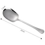 Yaci Shop Büyük Kare Kaşık Stili Mutfak Yemek Tabağı Halk Kaşığı Çorba Restoran Büyük Paslanmaz Çelik Dağıtım Kaşığı Büfe Servis Kaşığı (Yurt Dışından) - Renkli