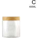 Yaci Shop C Stili Mühürlü Mason Şeker Kavanoz Baharatlar Plastik Bambu Kapaklı Konteyner Cam Kapaklı Çerez Mutfak Şeker Fındık Depolama (Yurt Dışından) - gıda saklama şişeleri - Renkli