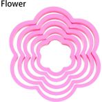 Yaci Shop Çiçek Stili 4 Tipi Plastik Donut Kek Makinesi Kalıp Ev Partisi Tatlılar Kesici Fondan Kesme Dıy Donut Kalıp Pasta Hamur Işleme Araçları (Yurt Dışından) - Kurabiye kalıbı - Renkli
