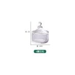 Yaci Shop D-1 Adet Tarzı Kristal Cam Şekerlik Yaratıcı Oturma Odası Şeker Kavanoz Kurutulmuş Meyve Tabağı Şekerlik Meyve Kapaklı Kase Meyve Kupası Mücevher Kutusu (Yurt Dışından) - gıda saklama şişeleri - Renkli