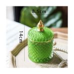 Yaci Shop E Stili Fransız Sanat Lüks Renkli Cam Saklama Kavanoz Aromaterapi Kapaklı Şişe Minimalist Ev Pamuklu Çubukla Mücevher Saklama Kutusu (Yurt Dışından) - gıda saklama şişeleri