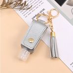 Yaci Shop Gri Tarzı 30ML 30 ml Mini El Temizleyici Deri Kılıf Sağlık Anahtarlık Taşınabilir Su Alkol Şişesi Dezenfektan Deri Kılıf Zincir Kolye (Yurt Dışından) - Renkli - 1