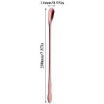Yaci Shop Gül Altın Kısa Tarzı 1 Adet Paslanmaz Çelik Kahve Kaşığı Uzun Saplı Renkli Kahve Kaşığı Tatlı Çay Kaşığı Sofra Mutfak Gereçleri Araçları (Yurt Dışından)