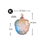 Yaci Shop K Tarzı Avrupa Tarzı Depolama Tankı Renkli Cam Şeker Kavanozu Reçel Aperatif Teneke Kutu Küçük Enkaz Depolama Kavanozu (Yurt Dışından) - gıda saklama şişeleri