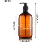 Yaci Shop KAHVERENGI-300ML Tarzı Sabunluk Doldurulabilir Şampuan Pompa Şişesi Losyon Kabı El Yıkama Sıvısı Depolama Şişeleri Mutfak Banyo Aksesuarları (Yurt Dışından) - Renkli