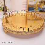 Yaci Shop L Tarzı Katmanlı Cam Stand Ikindi Çayı Düğün Tabakları Parti Sofra Takımı Goldensilver Katmanlı Kek Tabağı Standı Cupcake Plakasız (Yurt Dışından) - kek standı - Renkli