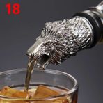 Yaci Shop No.18 Tarzı Jagermeister Aksesuarları Şarap Dökücü Çinko Alaşım Geyik Elk Aslan Boğa Kafası Ağız Şarap Stoper Votka Araçları Için Alkol Dökücü Huni (Yurt Dışından) - Renkli