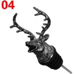 Yaci Shop No.4 Tarzı Jagermeister Aksesuarları Şarap Dökücü Çinko Alaşım Geyik Elk Aslan Boğa Kafası Ağız Şarap Stoper Votka Araçları Için Alkol Dökücü Huni (Yurt Dışından) - Renkli