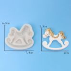 Yaci Shop Ordu Yeşili Tarzı Carousel Epoksi Relicone Kalıp Dıy Fondan Pasta Kek Tatlı Dekorasyon Mutfak Eşyaları Pişirme Aksesuarları (Yurt Dışından) - Kek Kalıbı - Beyaz