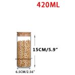 Yaci Shop S4 6.5X15CM Stili Bambu Örtü Kapaklı Cam Kavanoz Kurabiye Mutfak Saklama Kavanozları ve Kapaklı Mason Şeker Baharatlar Cam Konteyner Çeşniler Organizatör (Yurt Dışından) - gıda saklama şişeleri - Renkli